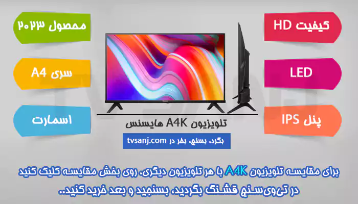 تلویزیون 32 اینچ اچ دی هایسنس 32A4K